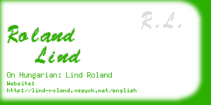 roland lind business card